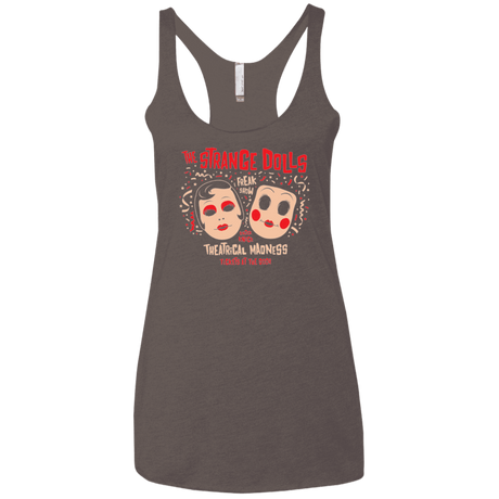 T-Shirts Macchiato / X-Small STRANGE DOLLS Women's Triblend Racerback Tank