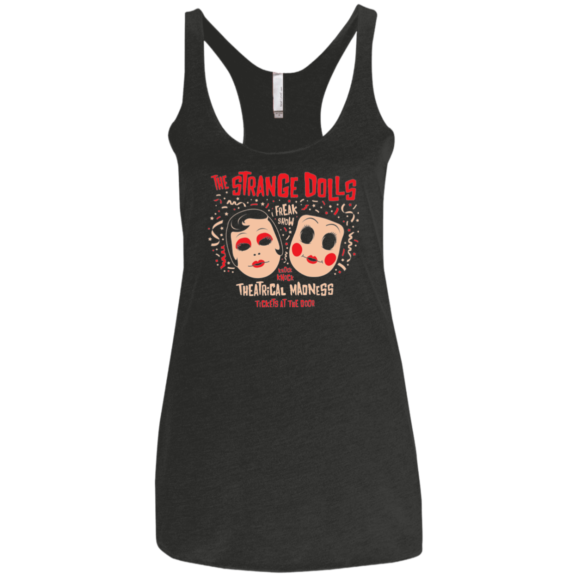 T-Shirts Vintage Black / X-Small STRANGE DOLLS Women's Triblend Racerback Tank