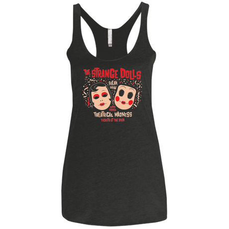 T-Shirts Vintage Black / X-Small STRANGE DOLLS Women's Triblend Racerback Tank