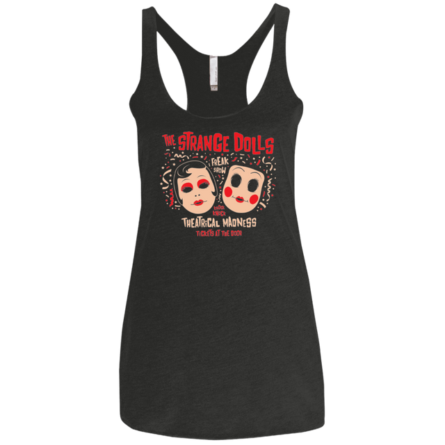 T-Shirts Vintage Black / X-Small STRANGE DOLLS Women's Triblend Racerback Tank