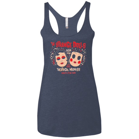 T-Shirts Vintage Navy / X-Small STRANGE DOLLS Women's Triblend Racerback Tank