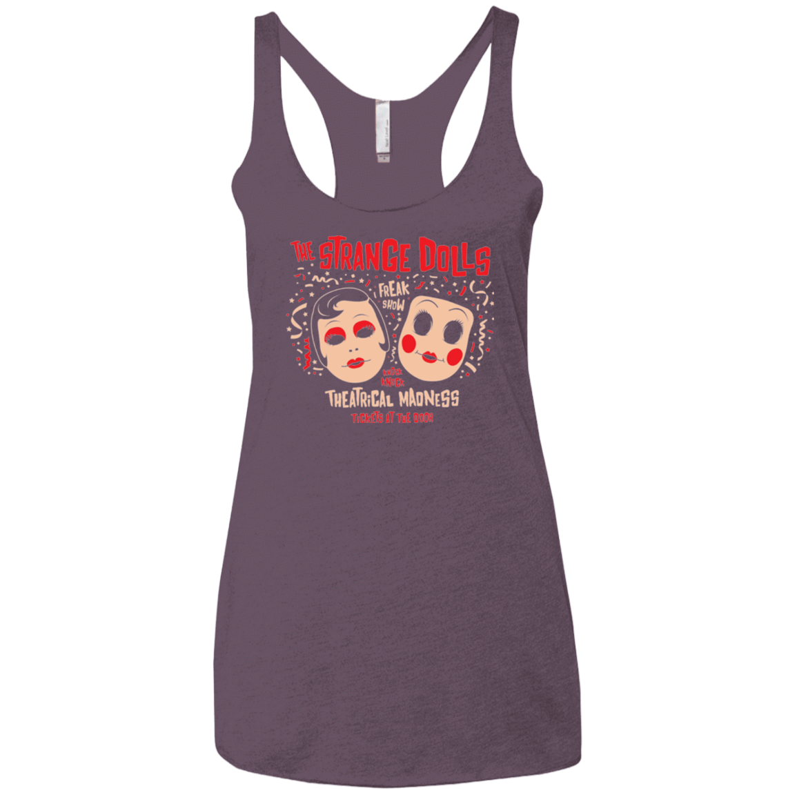 T-Shirts Vintage Purple / X-Small STRANGE DOLLS Women's Triblend Racerback Tank