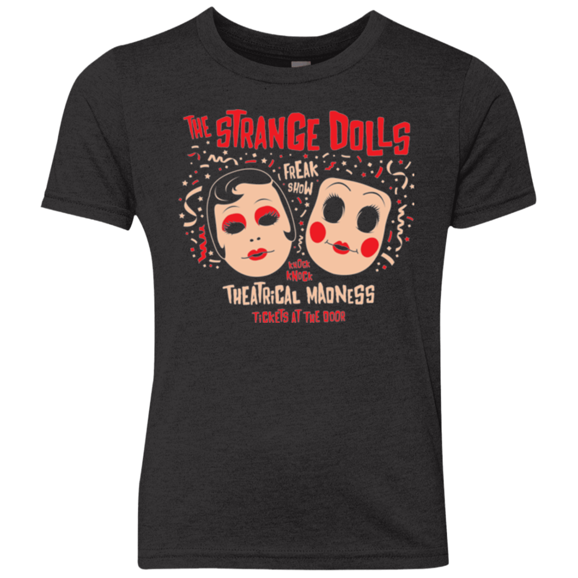 T-Shirts Vintage Black / YXS STRANGE DOLLS Youth Triblend T-Shirt
