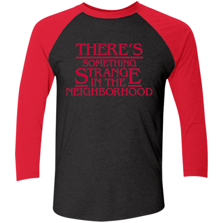 T-Shirts Vintage Black/Vintage Red / X-Small Strange Hawkins Triblend 3/4 Sleeve