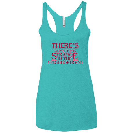 T-Shirts Tahiti Blue / X-Small Strange Hawkins Women's Triblend Racerback Tank