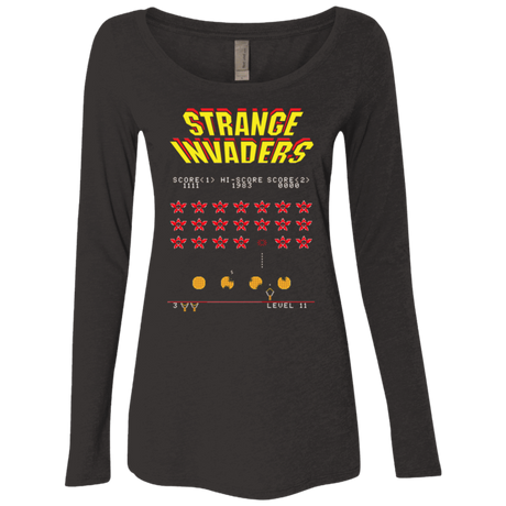 T-Shirts Vintage Black / Small Strange Invaders Women's Triblend Long Sleeve Shirt