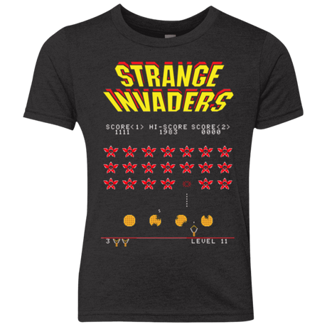 T-Shirts Vintage Black / YXS Strange Invaders Youth Triblend T-Shirt