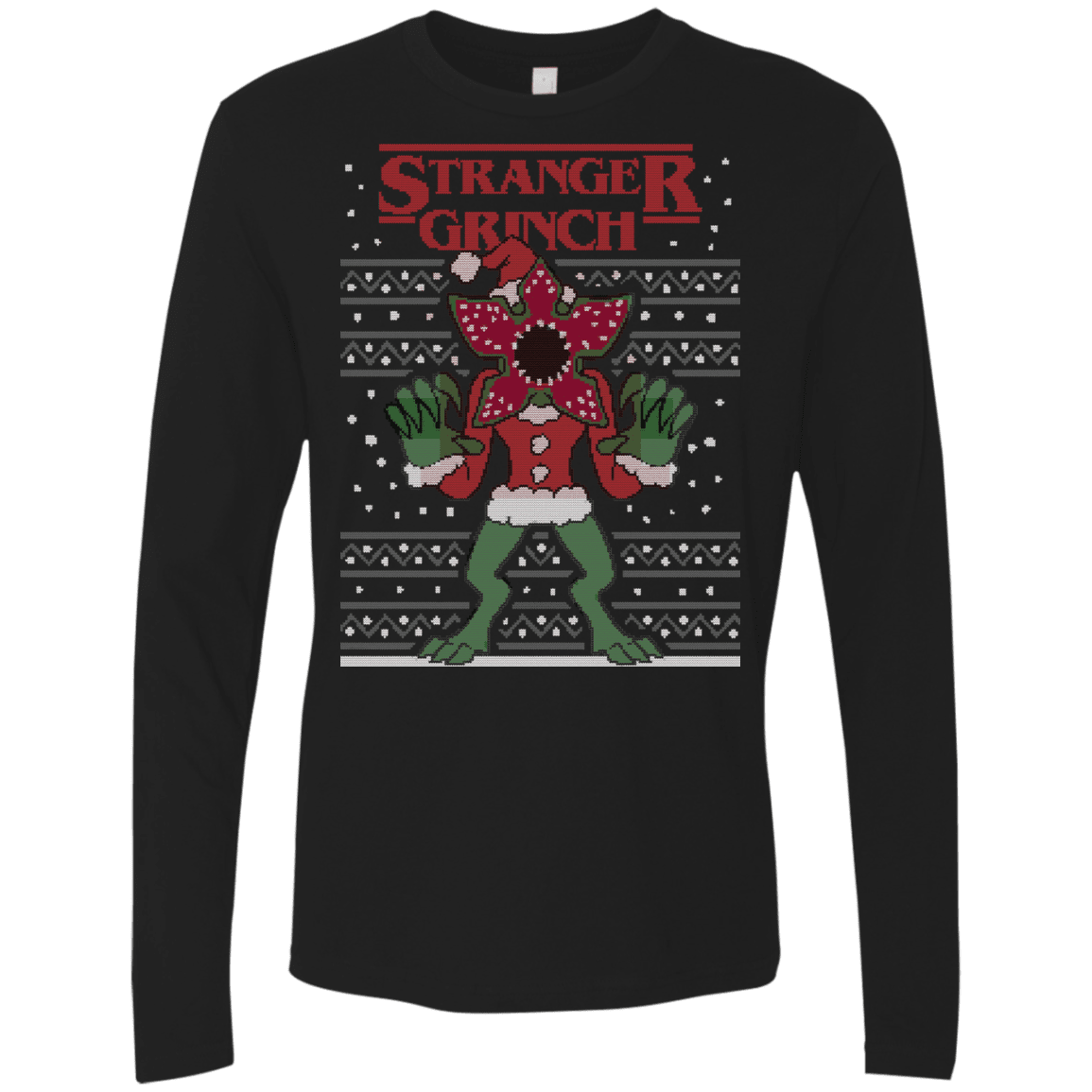 T-Shirts Black / Small Stranger Grinch Men's Premium Long Sleeve