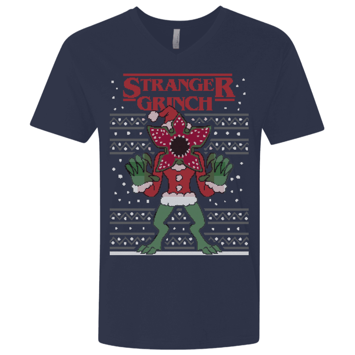 T-Shirts Midnight Navy / X-Small Stranger Grinch Men's Premium V-Neck