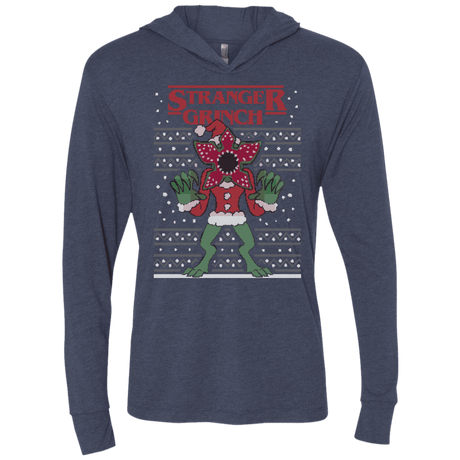 T-Shirts Vintage Navy / X-Small Stranger Grinch Triblend Long Sleeve Hoodie Tee