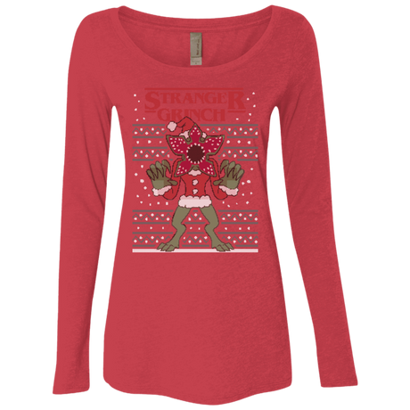 T-Shirts Vintage Red / Small Stranger Grinch Women's Triblend Long Sleeve Shirt