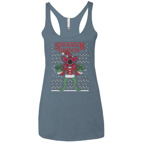 T-Shirts Indigo / X-Small Stranger Grinch Women's Triblend Racerback Tank