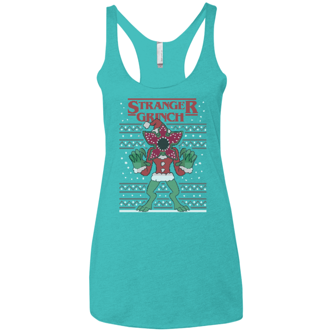 T-Shirts Tahiti Blue / X-Small Stranger Grinch Women's Triblend Racerback Tank