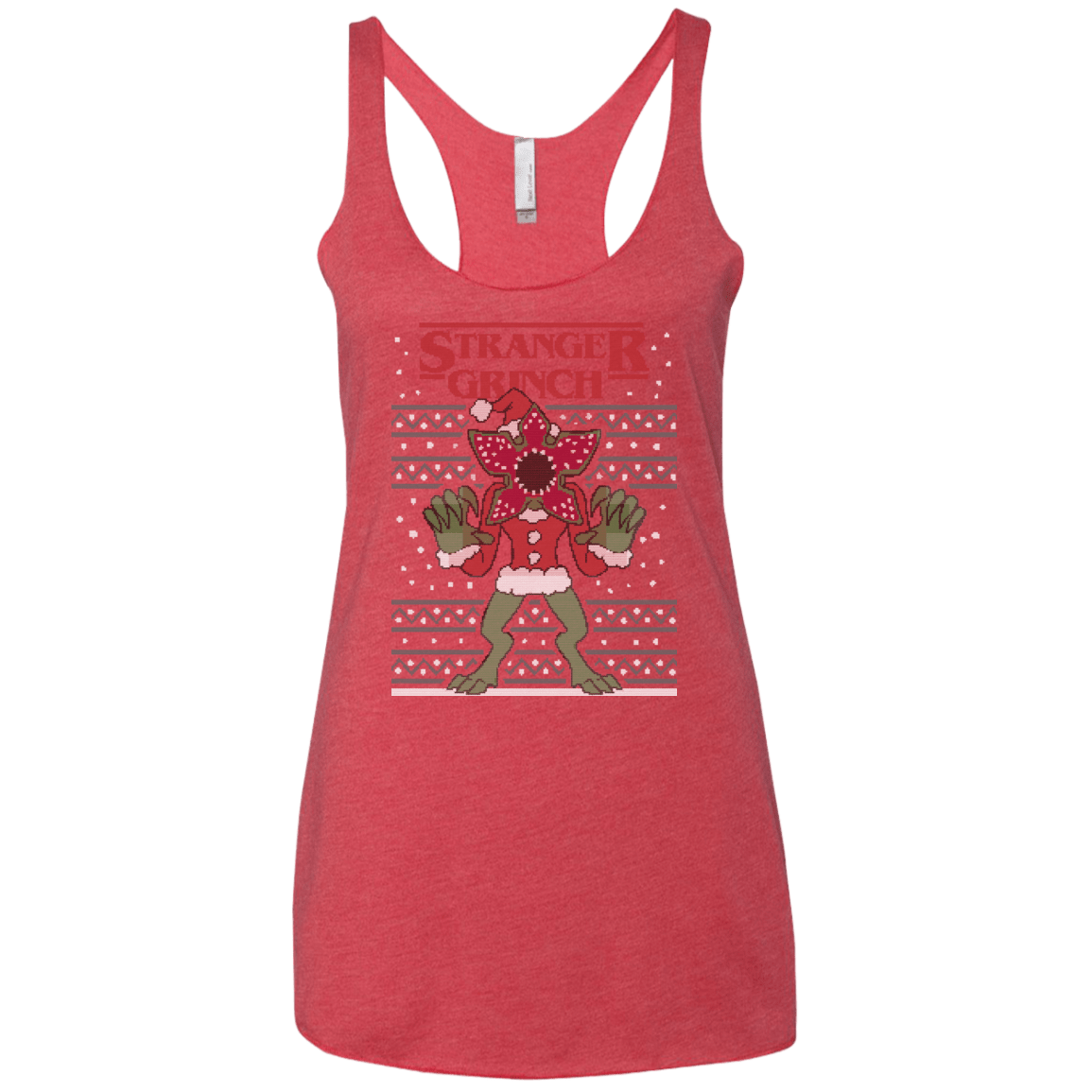 T-Shirts Vintage Red / X-Small Stranger Grinch Women's Triblend Racerback Tank