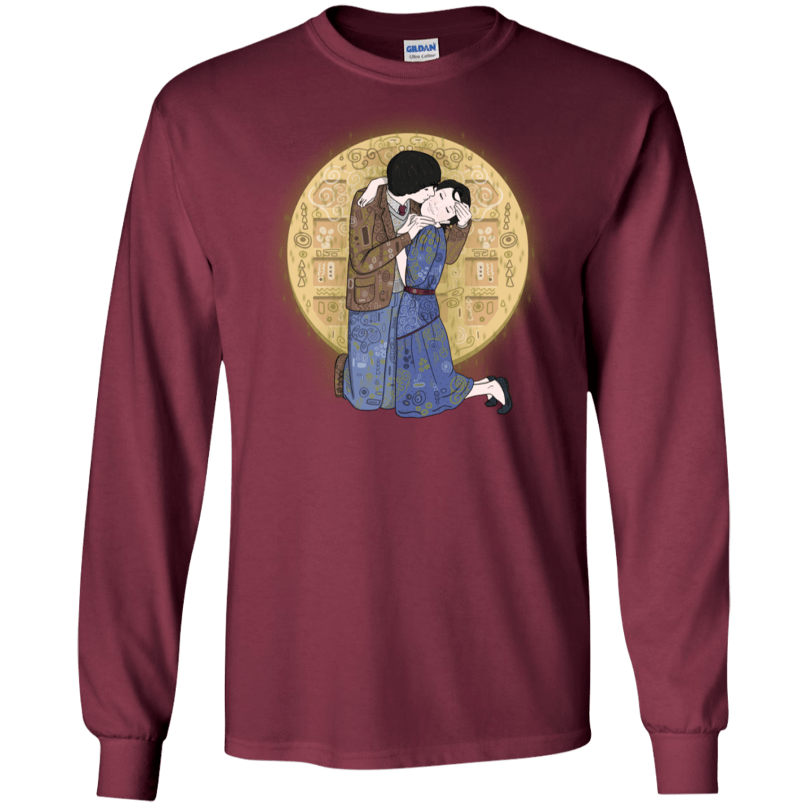 T-Shirts Maroon / S Stranger Klimt Men's Long Sleeve T-Shirt