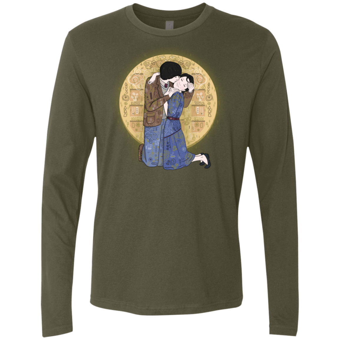 T-Shirts Military Green / S Stranger Klimt Men's Premium Long Sleeve