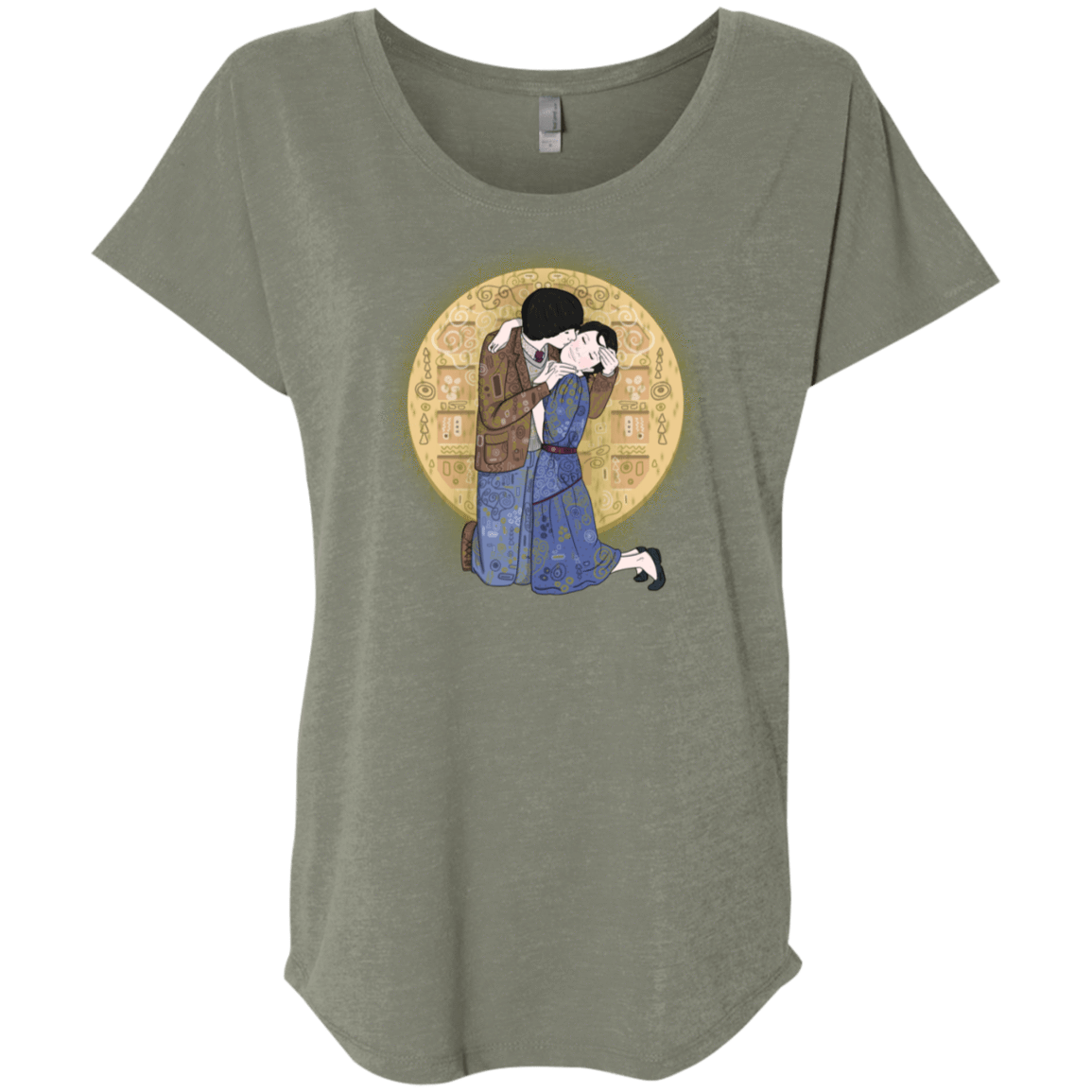 T-Shirts Venetian Grey / X-Small Stranger Klimt Triblend Dolman Sleeve