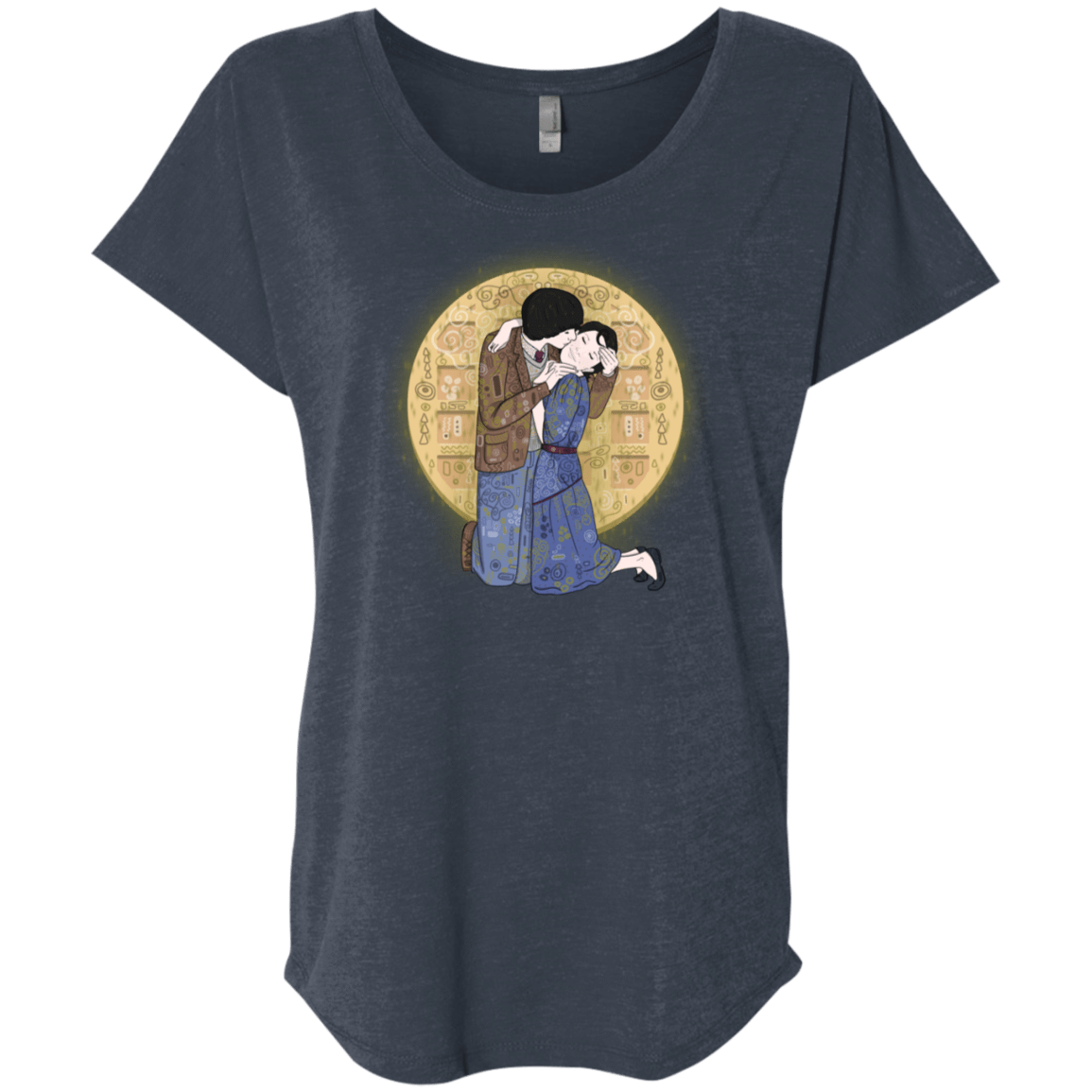T-Shirts Vintage Navy / X-Small Stranger Klimt Triblend Dolman Sleeve
