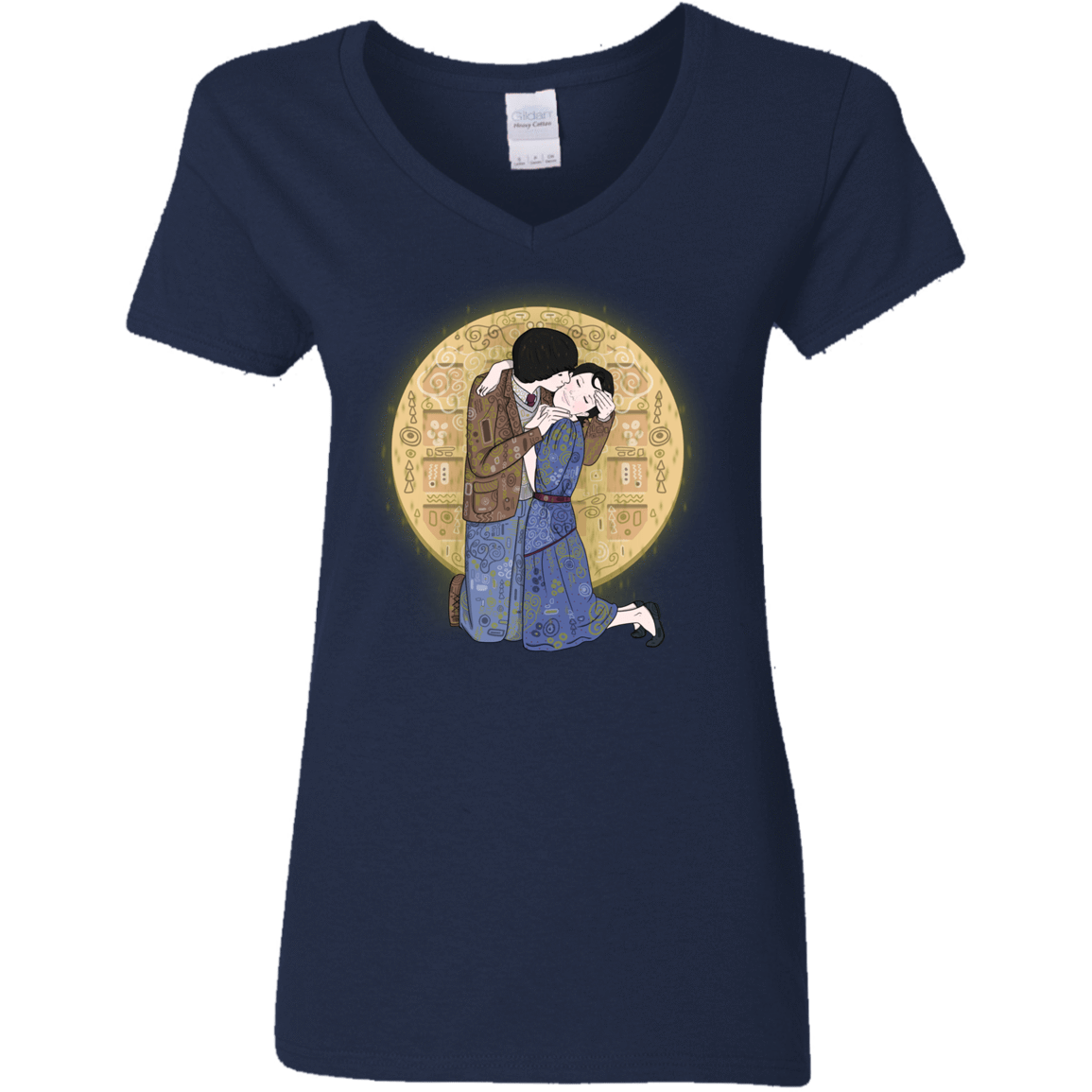 T-Shirts Navy / S Stranger Klimt Women's V-Neck T-Shirt