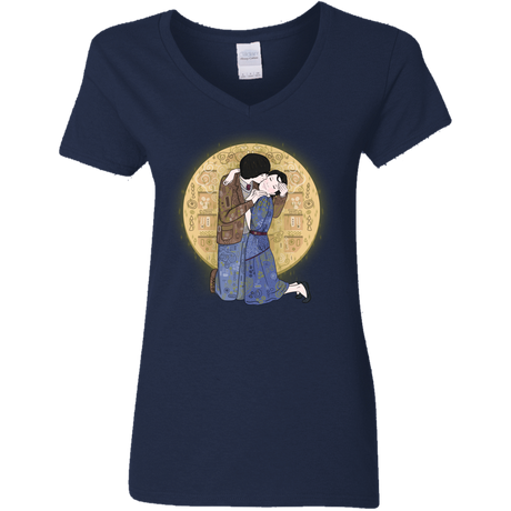 T-Shirts Navy / S Stranger Klimt Women's V-Neck T-Shirt