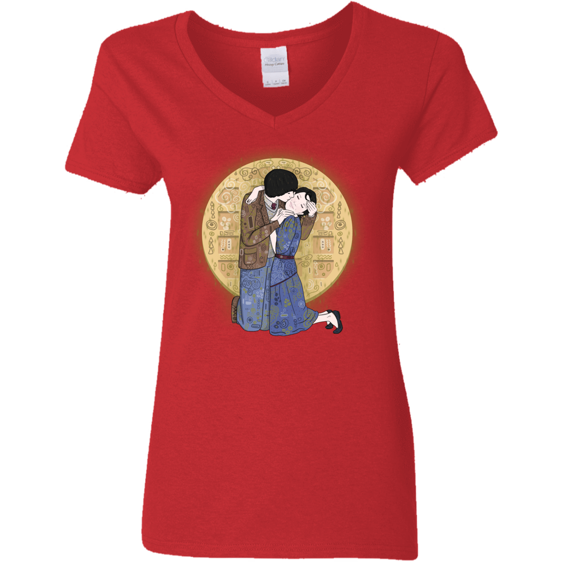 T-Shirts Red / S Stranger Klimt Women's V-Neck T-Shirt