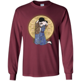 T-Shirts Maroon / YS Stranger Klimt Youth Long Sleeve T-Shirt