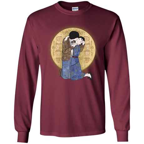 T-Shirts Maroon / YS Stranger Klimt Youth Long Sleeve T-Shirt