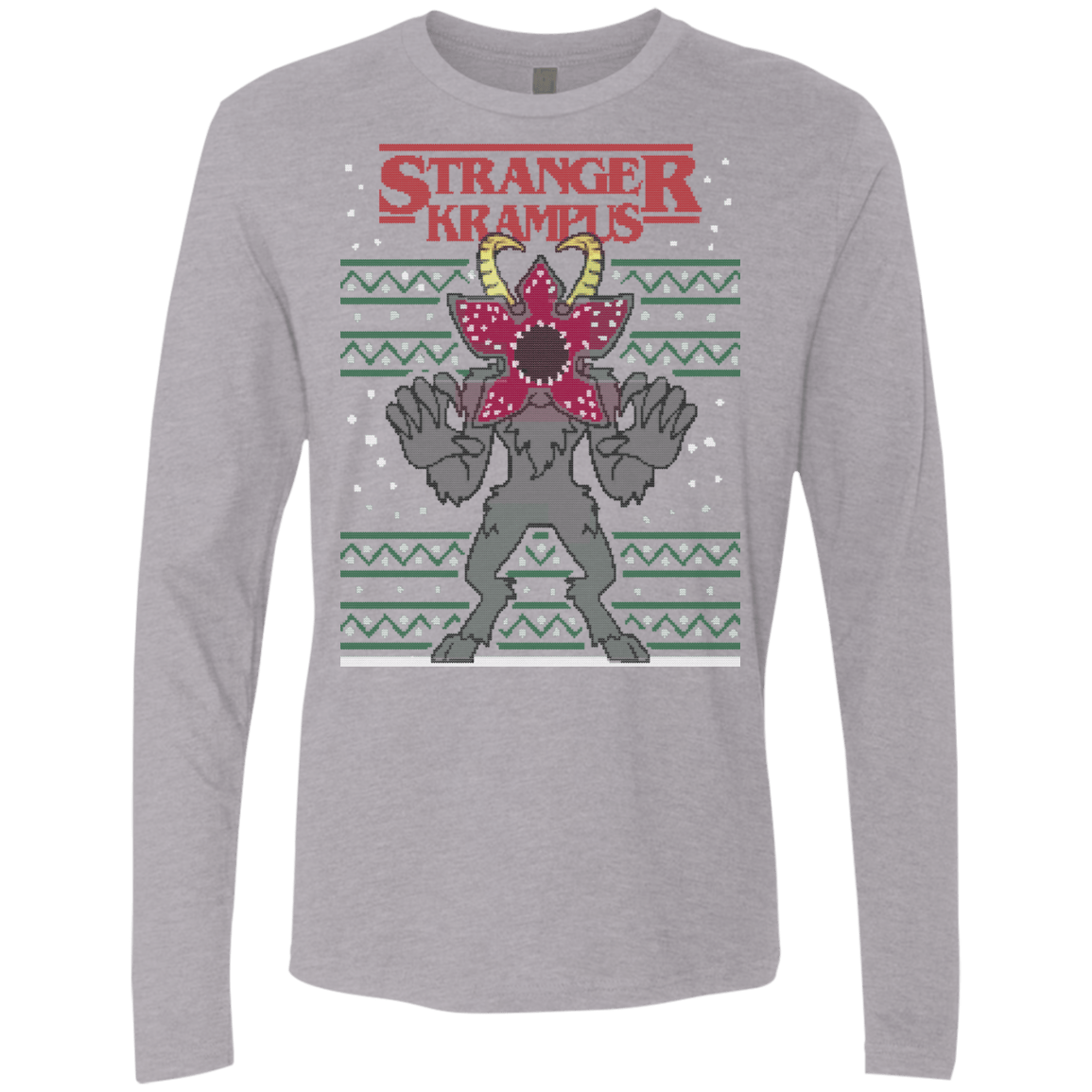 T-Shirts Heather Grey / Small Stranger Krampus Men's Premium Long Sleeve