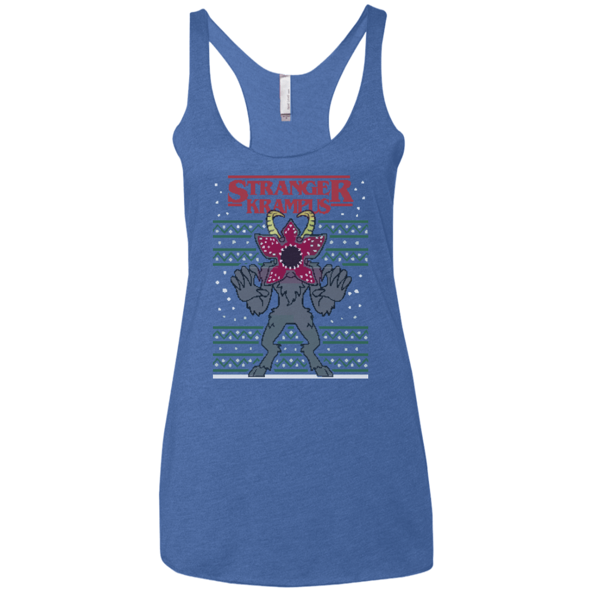 T-Shirts Vintage Royal / X-Small Stranger Krampus Women's Triblend Racerback Tank
