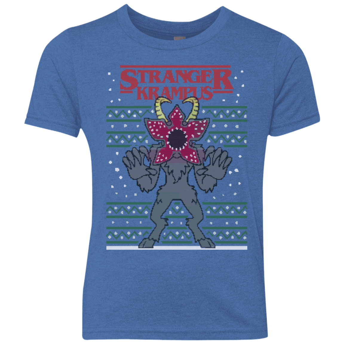 T-Shirts Vintage Royal / YXS Stranger Krampus Youth Triblend T-Shirt