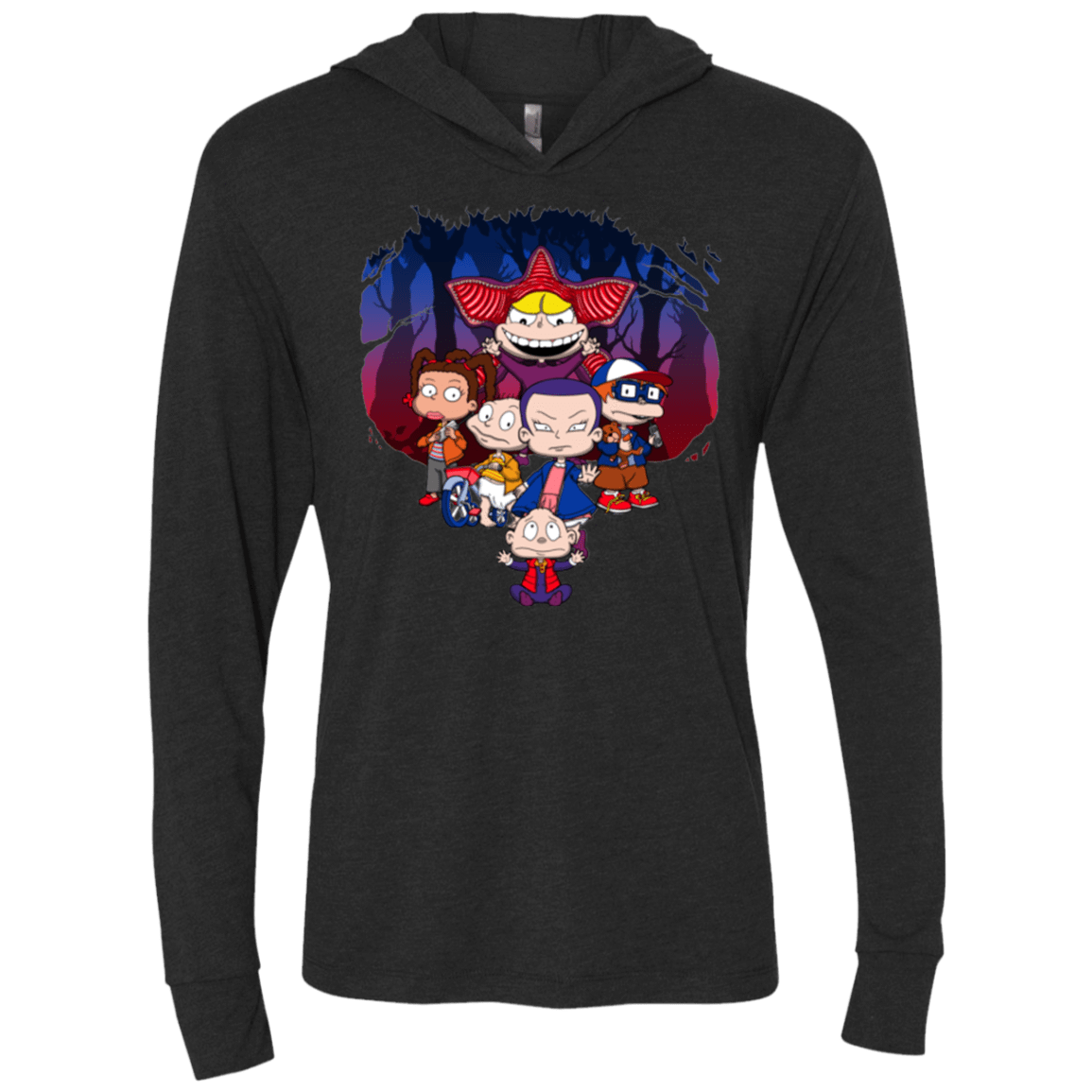 T-Shirts Vintage Black / X-Small Stranger Rugs Triblend Long Sleeve Hoodie Tee