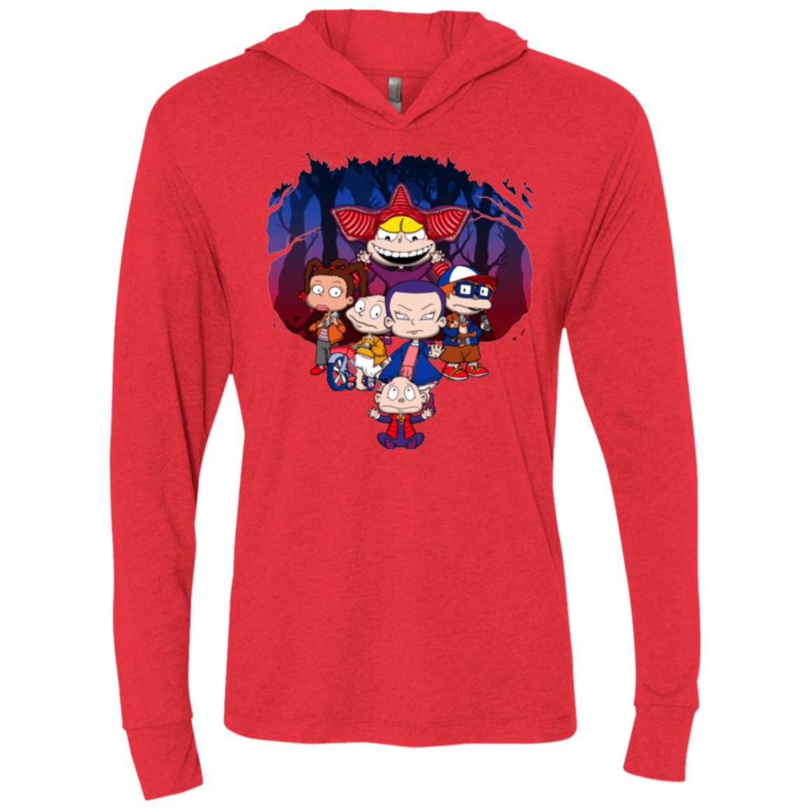 T-Shirts Vintage Red / X-Small Stranger Rugs Triblend Long Sleeve Hoodie Tee