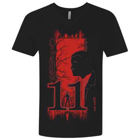 T-Shirts Black / X-Small Stranger Things 11 Profile Men's Premium V-Neck