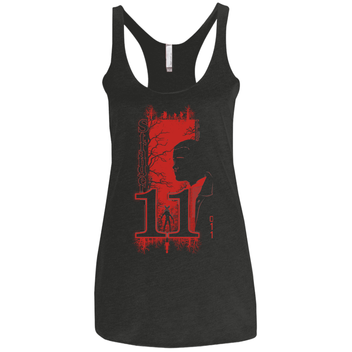 T-Shirts Vintage Black / X-Small Stranger Things 11 Profile Women's Triblend Racerback Tank