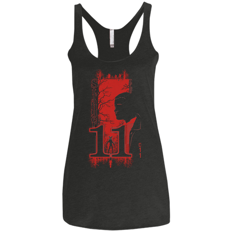 T-Shirts Vintage Black / X-Small Stranger Things 11 Profile Women's Triblend Racerback Tank