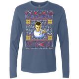T-Shirts Indigo / Small Stranger Things ugly sweater Men's Premium Long Sleeve