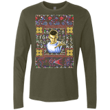 T-Shirts Military Green / Small Stranger Things ugly sweater Men's Premium Long Sleeve