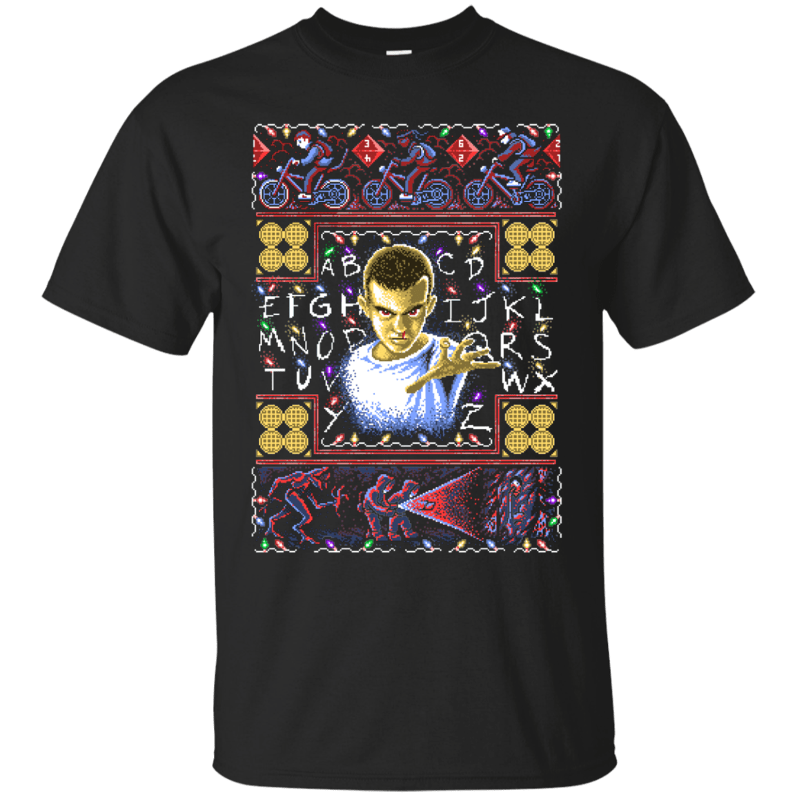T-Shirts Black / Small Stranger Things ugly sweater T-Shirt