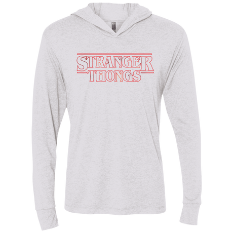 T-Shirts Heather White / X-Small Stranger Thongs Triblend Long Sleeve Hoodie Tee