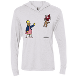 T-Shirts Heather White / X-Small Strangling Things Triblend Long Sleeve Hoodie Tee