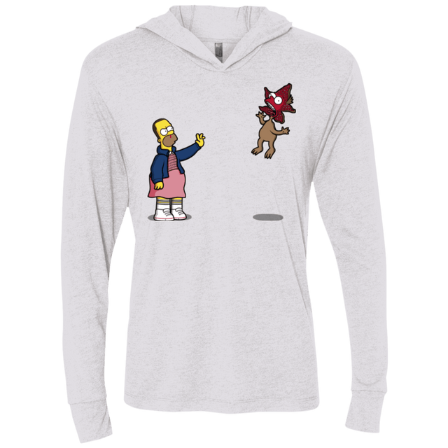 T-Shirts Heather White / X-Small Strangling Things Triblend Long Sleeve Hoodie Tee