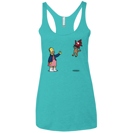 T-Shirts Tahiti Blue / X-Small Strangling Things Women's Triblend Racerback Tank