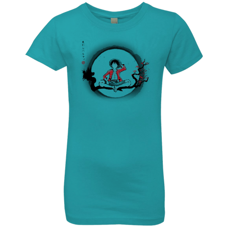 T-Shirts Tahiti Blue / YXS Straw Hat Pirate Girls Premium T-Shirt