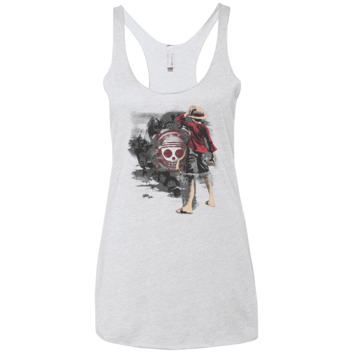 T-Shirts Heather White / X-Small Straw hats Women's Triblend Racerback Tank