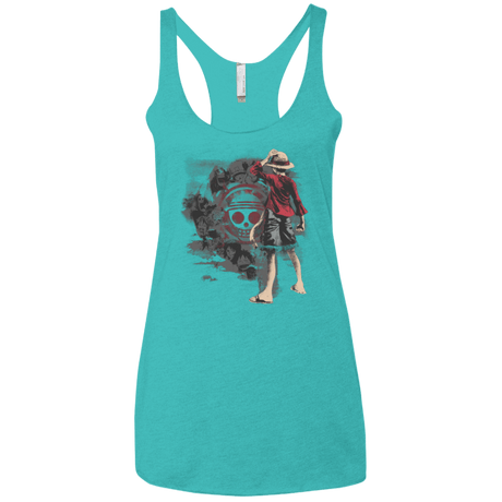 T-Shirts Tahiti Blue / X-Small Straw hats Women's Triblend Racerback Tank