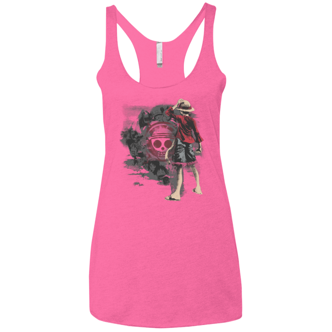 T-Shirts Vintage Pink / X-Small Straw hats Women's Triblend Racerback Tank
