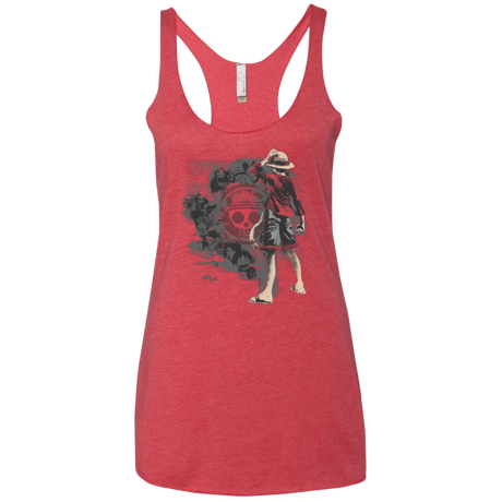 T-Shirts Vintage Red / X-Small Straw hats Women's Triblend Racerback Tank