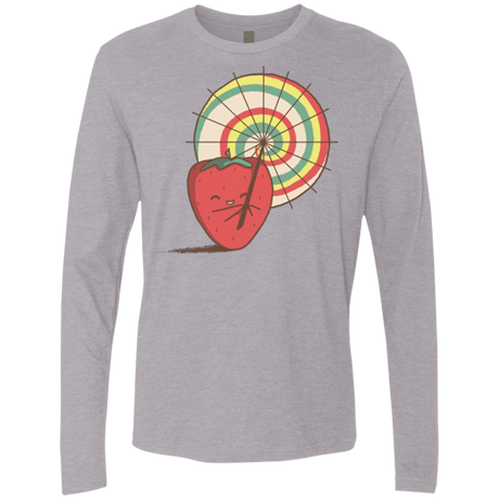 T-Shirts Heather Grey / Small Strawberry Frye Men's Premium Long Sleeve