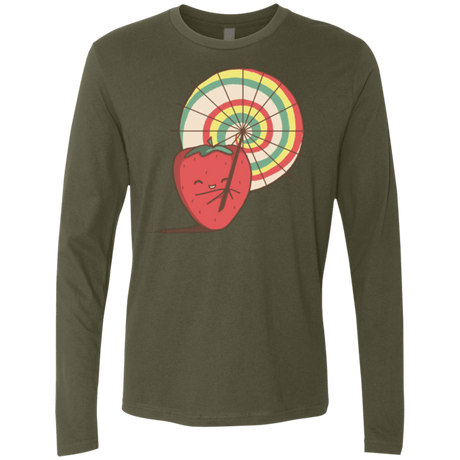 T-Shirts Military Green / Small Strawberry Frye Men's Premium Long Sleeve