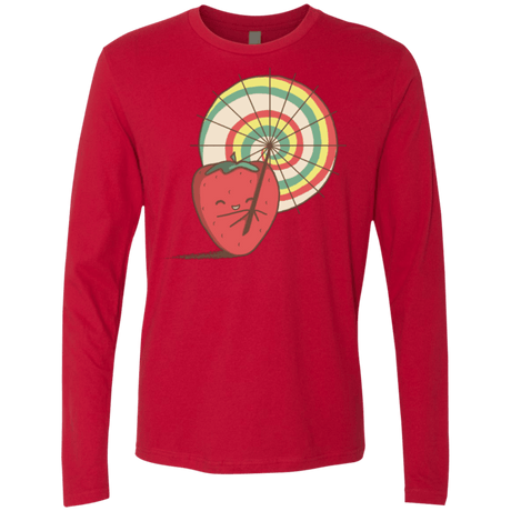 T-Shirts Red / Small Strawberry Frye Men's Premium Long Sleeve